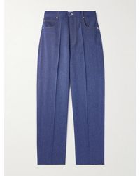 Bottega Veneta - Wool And Cotton-Blend Drill Trousers - Lyst
