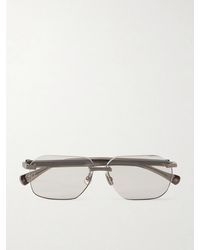Brunello Cucinelli - Tyler Square-frame Rimless Silver-tone Sunglasses - Lyst