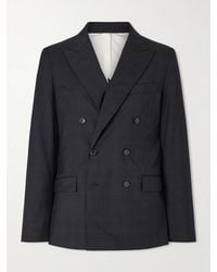 A Kind Of Guise - Double-Breasted Checked Virgin Wool Blazer - Lyst