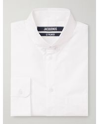 Jacquemus - Tailleur Button-Down Collar Stretch-Cotton Poplin Shirt - Lyst