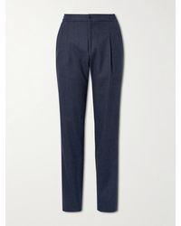 Rubinacci - Straight-leg Pleated Wool-flannel Trousers - Lyst