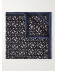 ZEGNA - Printed Wool Pocket Square - Lyst