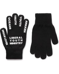 Liberal Youth Ministry - Logo-appliquéd Stretch-knit Gloves - Lyst