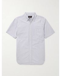 Beams Plus - Button-Down Collar Striped Cotton Oxford Shirt - Lyst