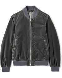 Tom Ford - Cotton-Velvet Bomber Jacket - Lyst