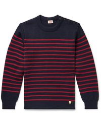 Armor Lux - Molène Logo-appliquéd Striped Wool Sweater - Lyst