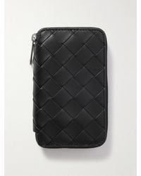 Bottega Veneta - Intrecciato Leather Zip-Around Key Case - Lyst