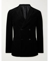 MR P. - Double Breasted Cotton And Cashmere-blend Corduroy Blazer - Lyst