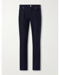 Brioni - Straight-Leg Cotton-Moleskin Trousers - Lyst