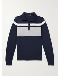 Kjus - Striped Merino Wool Half-Zip Sweater - Lyst