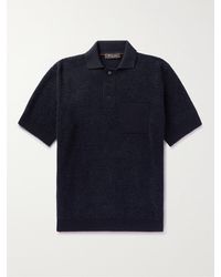 Loro Piana - Slim-Fit Cashmere And Silk-Blend Chenille Polo Shirt - Lyst