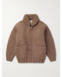Visvim - Shawl-Collar Wool And Cashmere-Blend Cardigan - Lyst