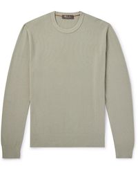Loro Piana - Cotton And Silk-Blend Piqué Sweater - Lyst