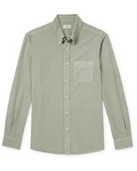 Altea - Ivy Button-down Collar Lyocell And Cotton-blend Shirt - Lyst