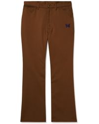 Needles - Slim-fit Bootcut Logo-embroidered Twill Trousers - Lyst