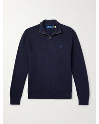 Polo Ralph Lauren - Jacke aus Baumwolle in Wabenstrick mit Logostickerei - Lyst