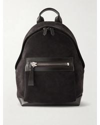 Tom Ford - Buckley Leather-Trimmed Suede Backpack - Lyst