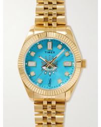 Timex - Jacquie Aiche 36 mm goldfarbene Uhr mit Kristallen - Lyst