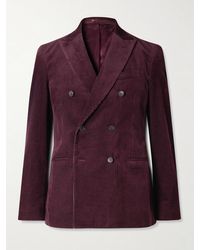 MR P. - Slim-Fit Double-Breasted Cotton And Cashmere-Blend Corduroy Tuxedo Jacket - Lyst