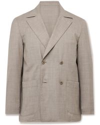 STÒFFA - Unstructured Double-Breasted Wool Suit Jacket - Lyst