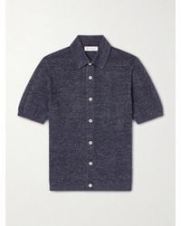 Brunello Cucinelli - Linen And Cotton-blend Polo Shirt - Lyst