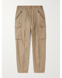 Polo Ralph Lauren - Straight-leg Pleated Cotton-sateen Cargo Trousers - Lyst