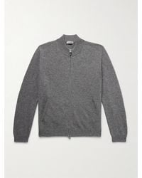 Canali - Wool And Cashmere-Blend Zip-Up Cardigan - Lyst