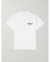 Carhartt - Less Troubles Logo-print Organic Cotton-jersey T-shirt - Lyst