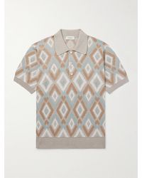 Piacenza 1733 - Slim-Fit Silk And Cotton-Blend Polo Shirt - Lyst