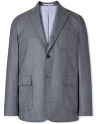 Beams Plus - Wool-Blend Flannel Blazer - Lyst