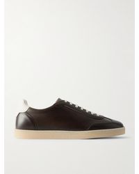 Brunello Cucinelli - Coda Di Rondine Leather Sneakers - Lyst