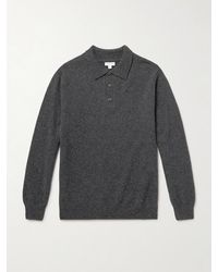 Sunspel - Wool Polo Shirt - Lyst