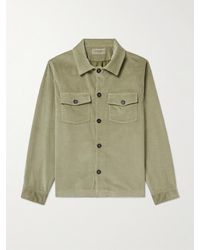 Officine Generale - Aylan Convertible-Collar Cotton-Blend Corduroy Overshirt - Lyst