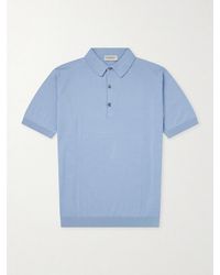 John Smedley - Adrian Slim-Fit Sea Island Cotton Polo Shirt - Lyst