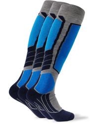 FALKE - Sk2 Intermediate Three-pack Jacquard-knit Ski Socks - Lyst