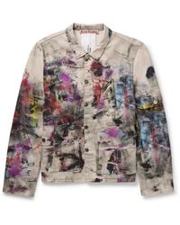 Acne Studios - Trompe-L'Œil Printed Denim Jacket - Lyst
