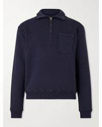 Fortela - Yale Cotton-Jersey Half-Zip Polo Sweatshirt - Lyst