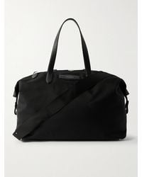 Smythson - Norton Leather-trimmed Canvas Weekend Bag - Lyst