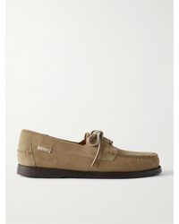 Sebago - Docksides Portland Leather-Trimmed Suede Boat Shoes - Lyst