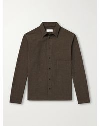 SAGE NATION - Natal Striped Cotton And Wool-Blend Seersucker Shirt - Lyst