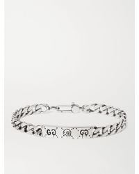 Gucci - Ghost Engraved Sterling Silver Id Bracelet - Lyst
