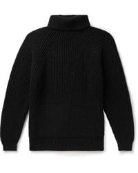 Inis Meáin - Ribbed Merino Wool And Cashmere-blend Rollneck Sweater - Lyst