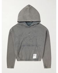 Satisfy - Logo-Print Distressed Cotton-Jersey Hoodie - Lyst