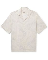 Altea - Bart Slim-Fit Convertible-Collar Floral-Print Cotton-Voile Shirt - Lyst