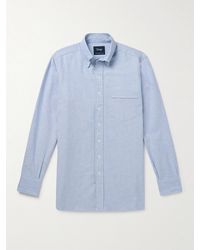 Drake's - Camicia slim-fit in cotone Oxford con collo button-down - Lyst