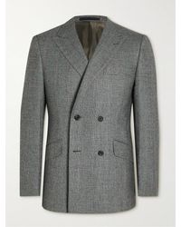 Kingsman - Archie Slim-fit Double-breasted Prince Of Wales Checked Wool Suit Jacket - Lyst