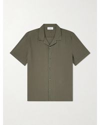 MR P. - Camp-Collar Embroidered Cotton Shirt - Lyst