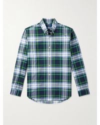 Polo Ralph Lauren - Button-down Collar Logo-embroidered Checked Cotton Oxford Shirt - Lyst