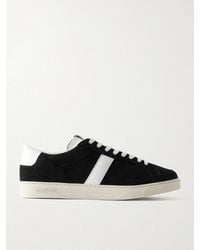 Tom Ford - Blake Leather-trimmed Suede Sneakers - Lyst