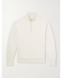 Drake's - Cotton-Jersey Half-Zip Sweater - Lyst